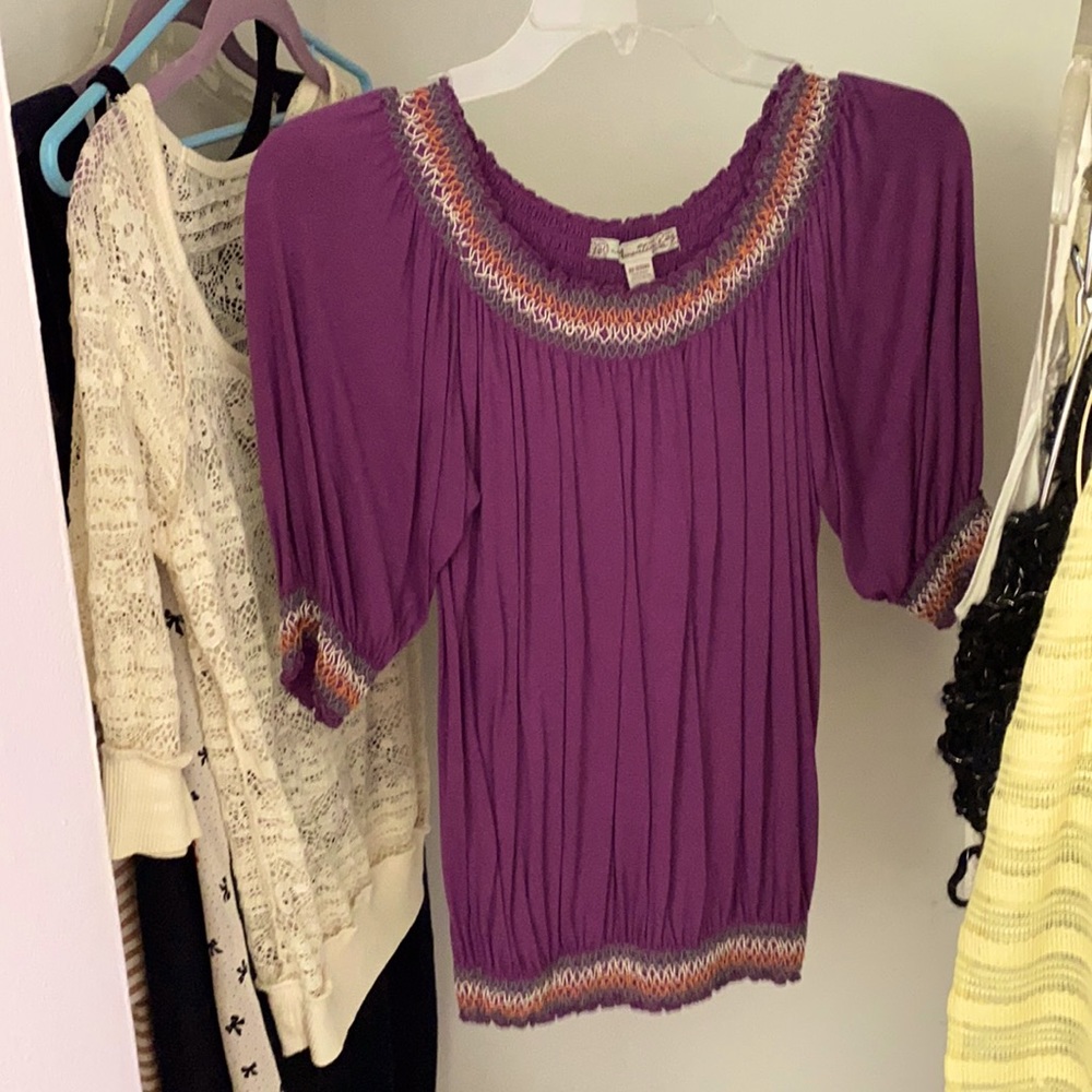 Purple scrunch top